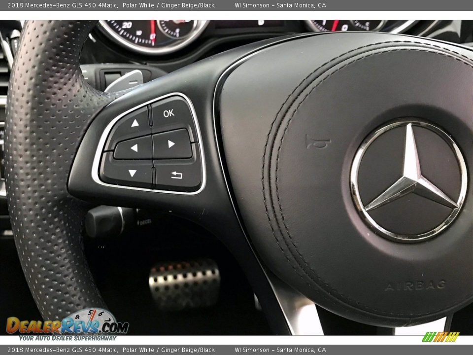 2018 Mercedes-Benz GLS 450 4Matic Polar White / Ginger Beige/Black Photo #21