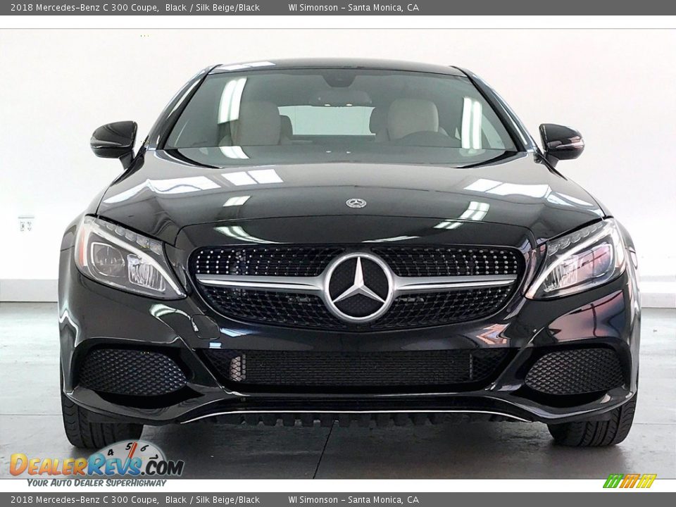 2018 Mercedes-Benz C 300 Coupe Black / Silk Beige/Black Photo #2