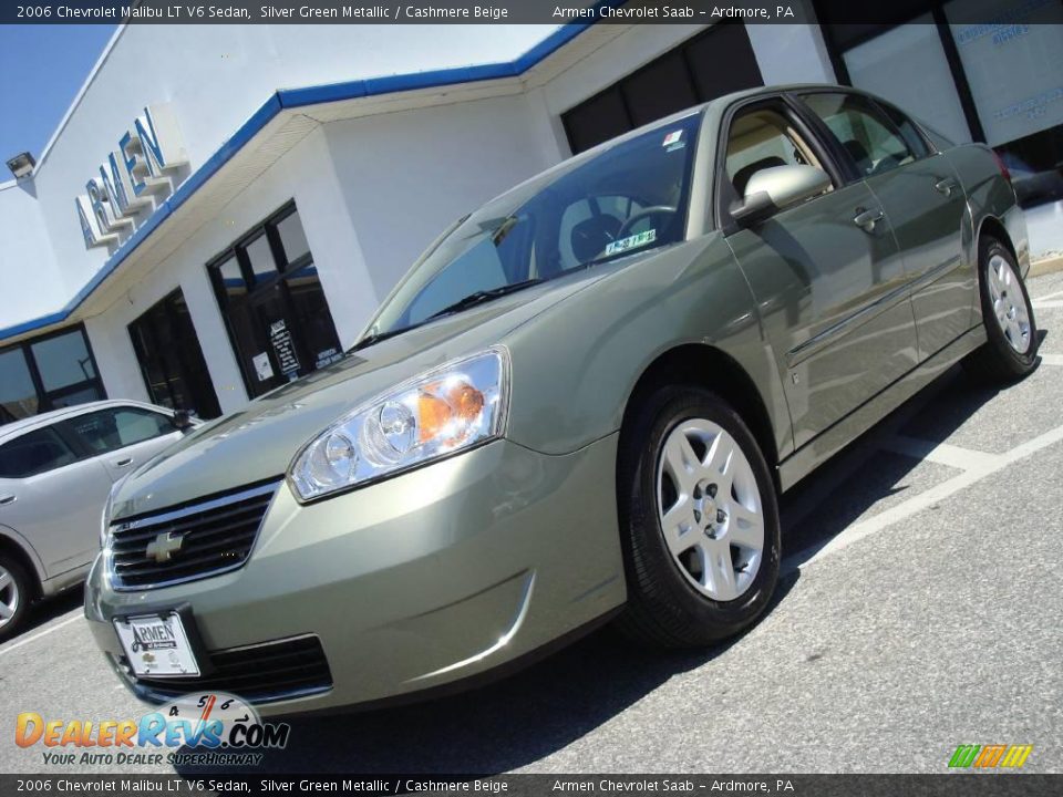 2006 Chevrolet Malibu LT V6 Sedan Silver Green Metallic / Cashmere Beige Photo #2