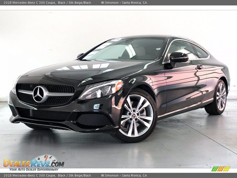 2018 Mercedes-Benz C 300 Coupe Black / Silk Beige/Black Photo #12