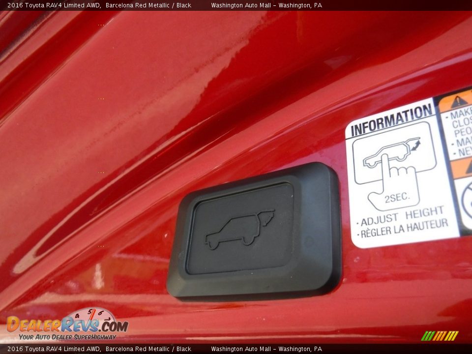 2016 Toyota RAV4 Limited AWD Barcelona Red Metallic / Black Photo #19