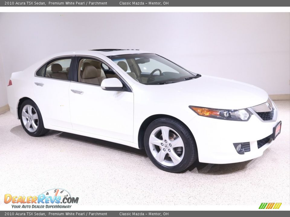 2010 Acura TSX Sedan Premium White Pearl / Parchment Photo #1