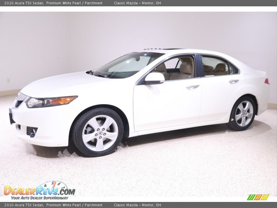 2010 Acura TSX Sedan Premium White Pearl / Parchment Photo #3