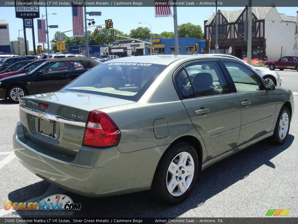 2006 Chevrolet Malibu LT V6 Sedan Silver Green Metallic / Cashmere Beige Photo #7