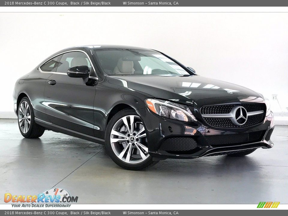 2018 Mercedes-Benz C 300 Coupe Black / Silk Beige/Black Photo #34