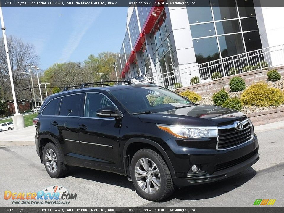 2015 Toyota Highlander XLE AWD Attitude Black Metallic / Black Photo #1