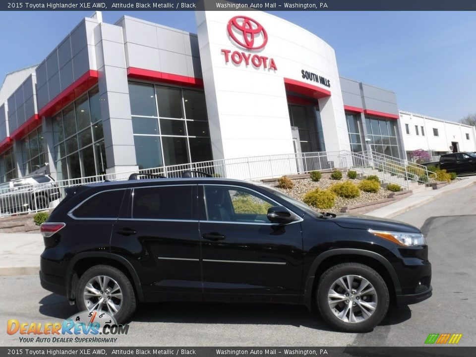 2015 Toyota Highlander XLE AWD Attitude Black Metallic / Black Photo #2