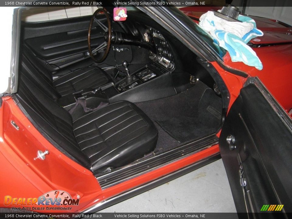Black Interior - 1968 Chevrolet Corvette Convertible Photo #7