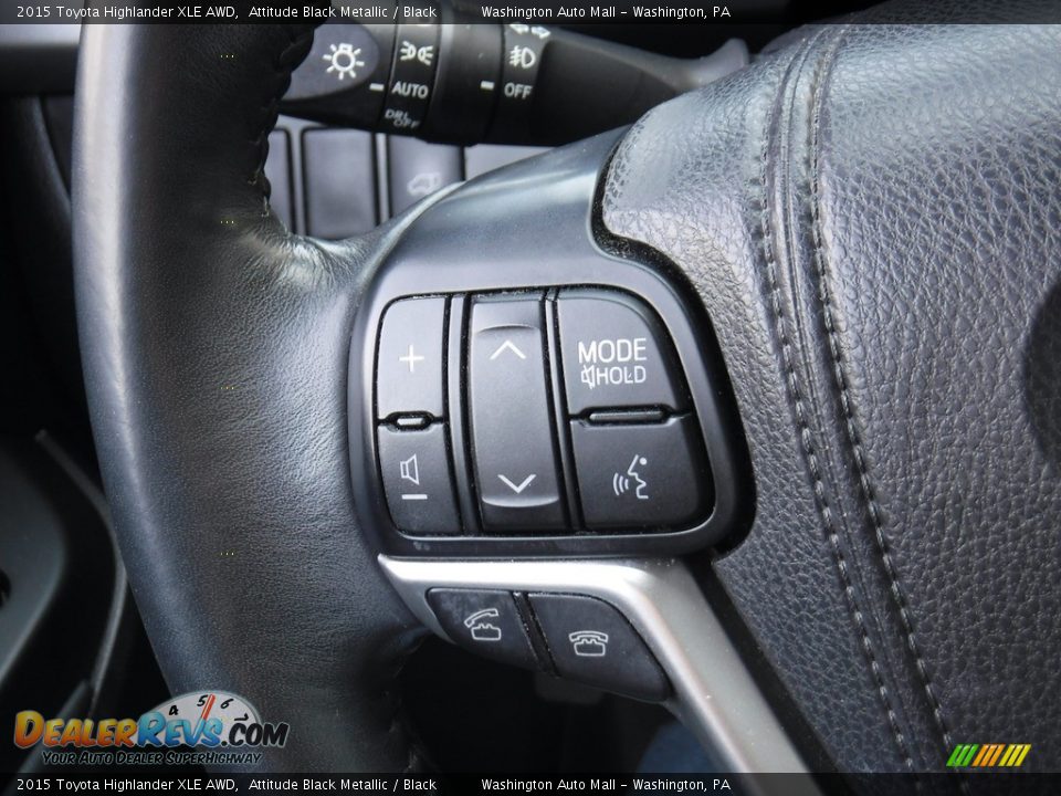 2015 Toyota Highlander XLE AWD Attitude Black Metallic / Black Photo #6