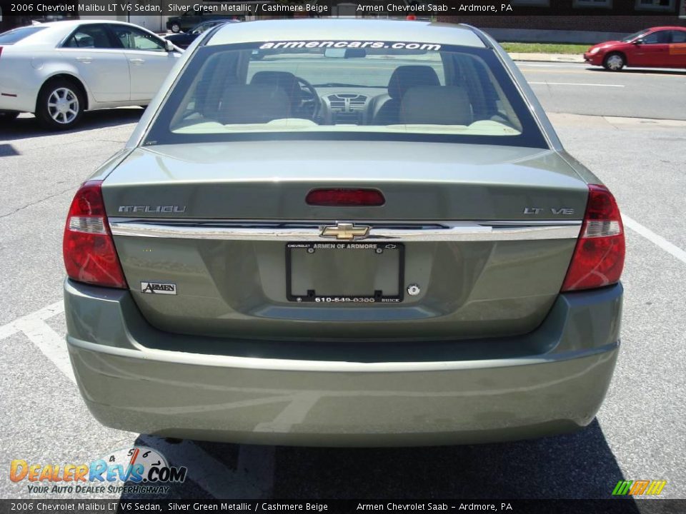 2006 Chevrolet Malibu LT V6 Sedan Silver Green Metallic / Cashmere Beige Photo #8