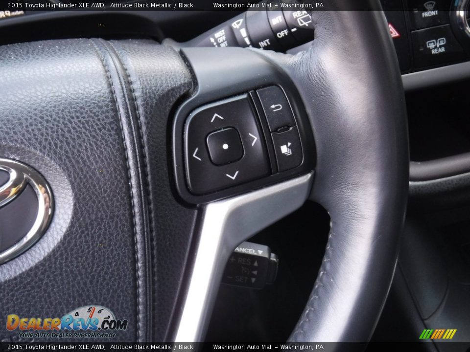 2015 Toyota Highlander XLE AWD Attitude Black Metallic / Black Photo #7
