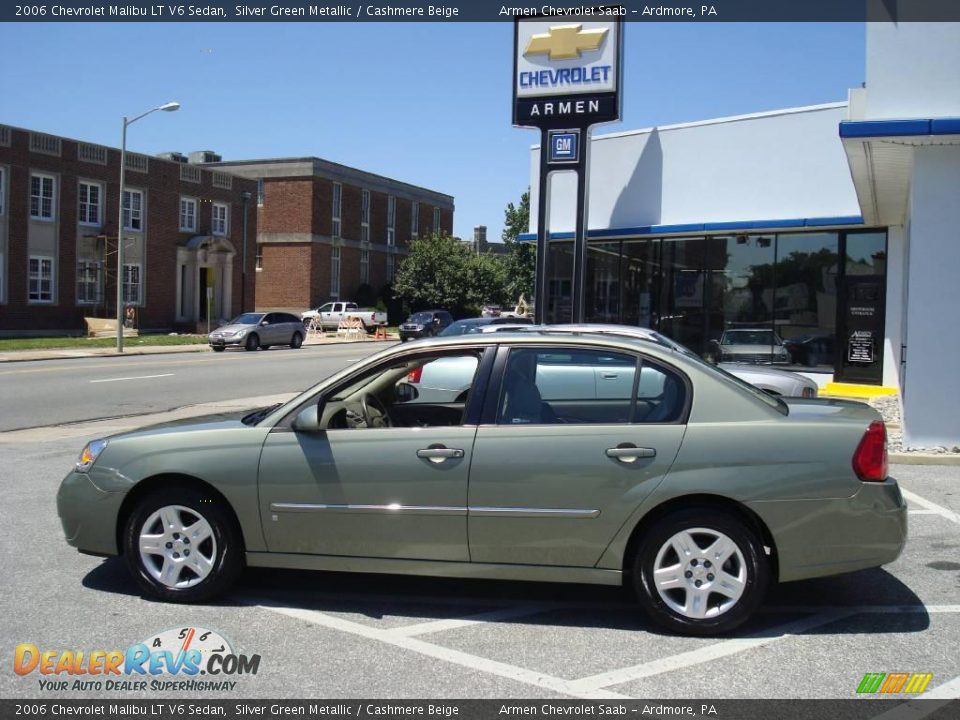 2006 Chevrolet Malibu LT V6 Sedan Silver Green Metallic / Cashmere Beige Photo #10