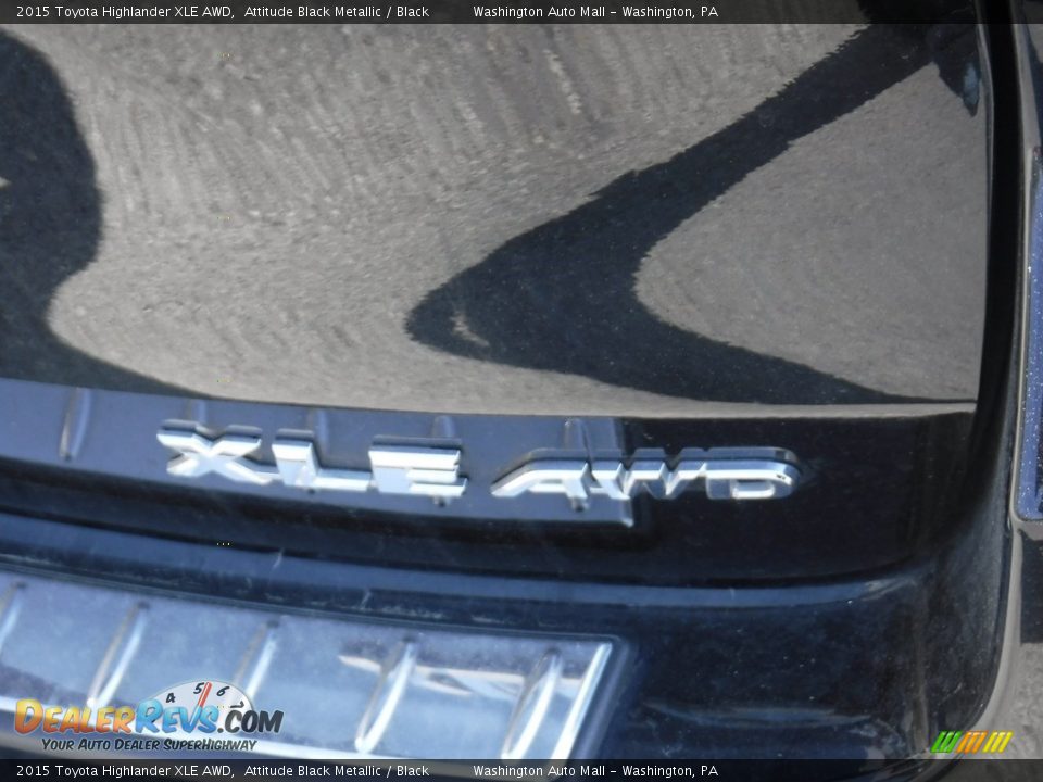 2015 Toyota Highlander XLE AWD Attitude Black Metallic / Black Photo #16