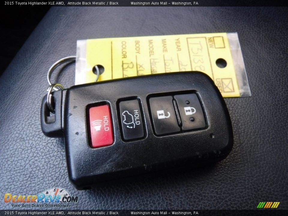 2015 Toyota Highlander XLE AWD Attitude Black Metallic / Black Photo #28