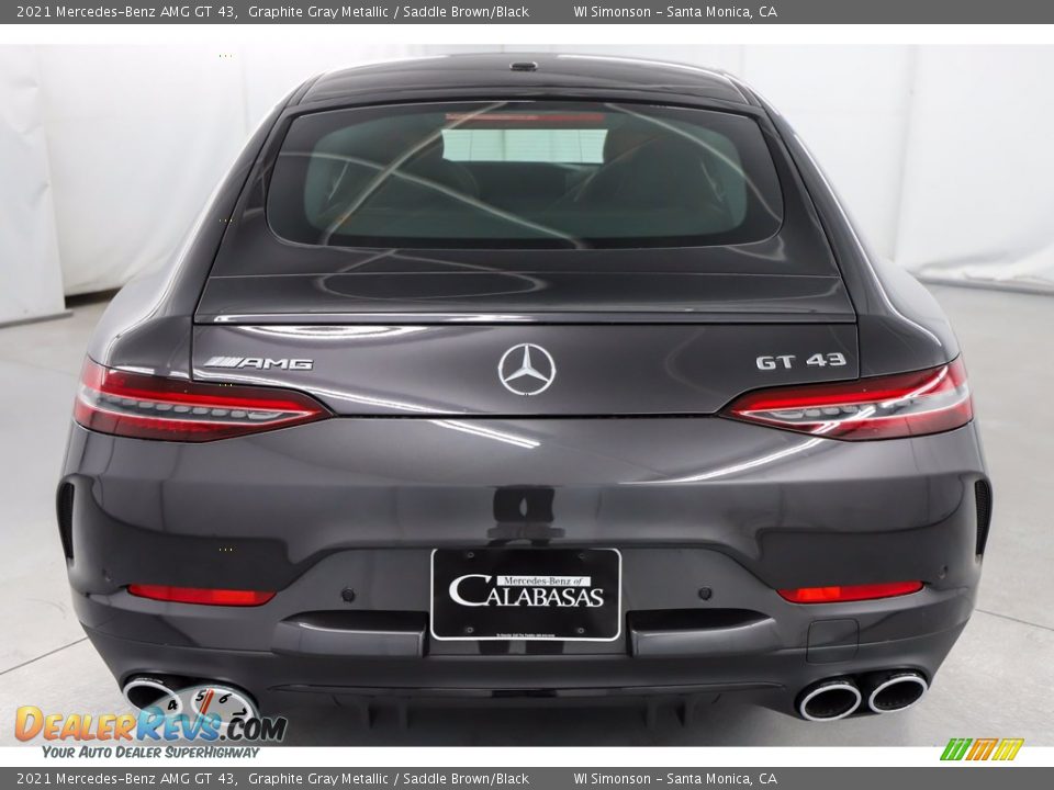 2021 Mercedes-Benz AMG GT 43 Graphite Gray Metallic / Saddle Brown/Black Photo #4