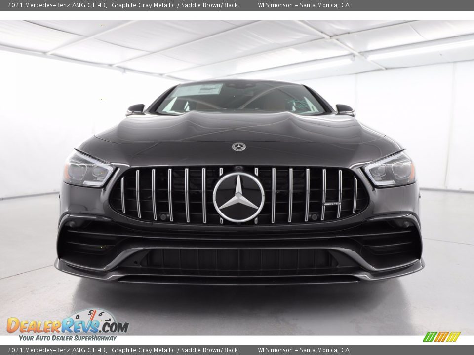 2021 Mercedes-Benz AMG GT 43 Graphite Gray Metallic / Saddle Brown/Black Photo #7