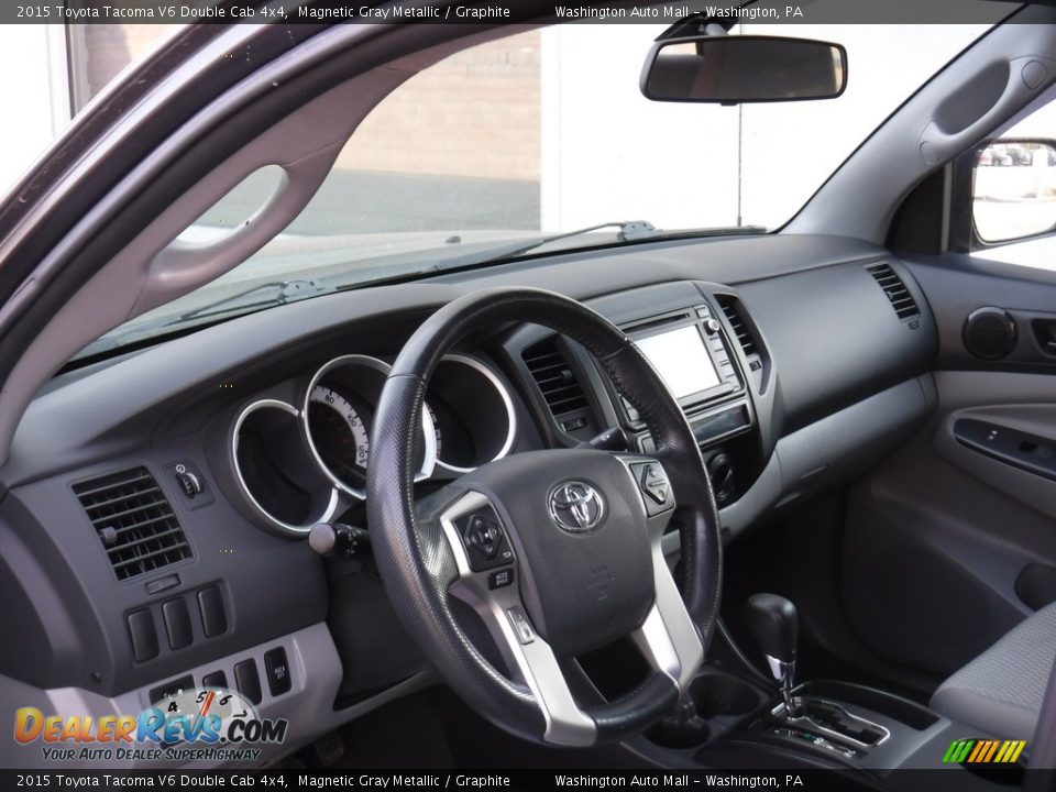 2015 Toyota Tacoma V6 Double Cab 4x4 Magnetic Gray Metallic / Graphite Photo #19