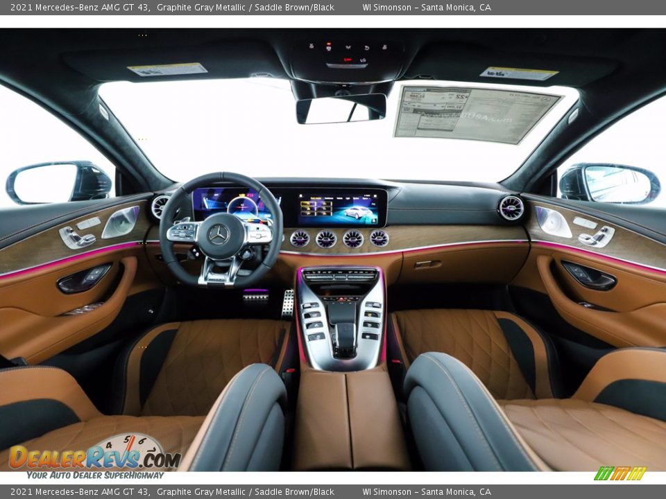 Saddle Brown/Black Interior - 2021 Mercedes-Benz AMG GT 43 Photo #10