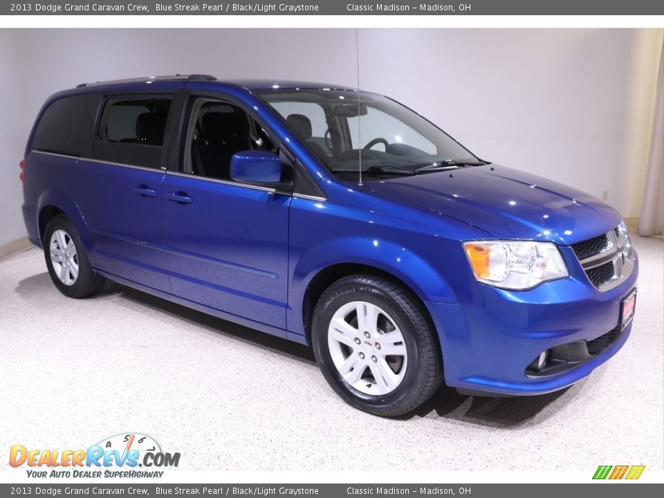 2013 Dodge Grand Caravan Crew Blue Streak Pearl / Black/Light Graystone Photo #1