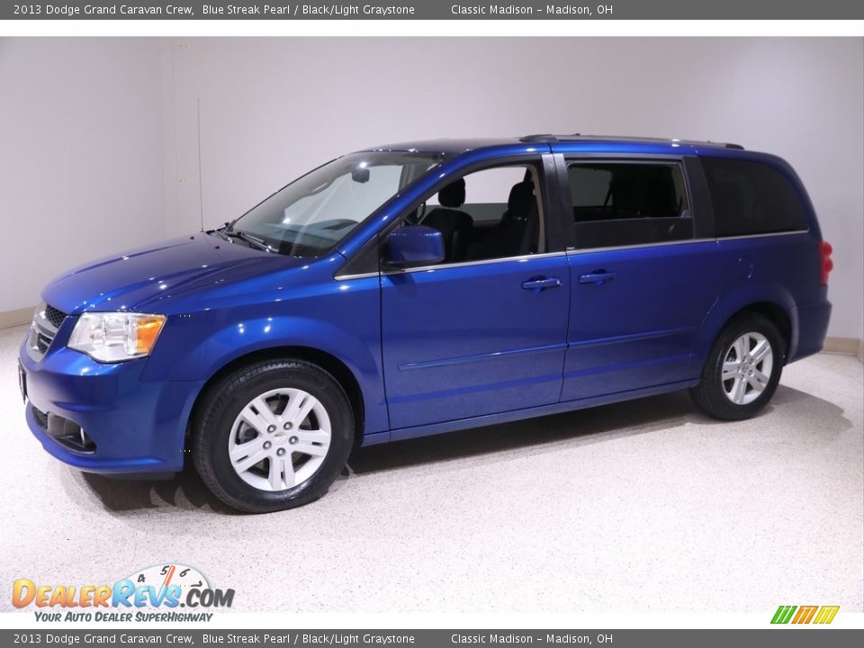 2013 Dodge Grand Caravan Crew Blue Streak Pearl / Black/Light Graystone Photo #3