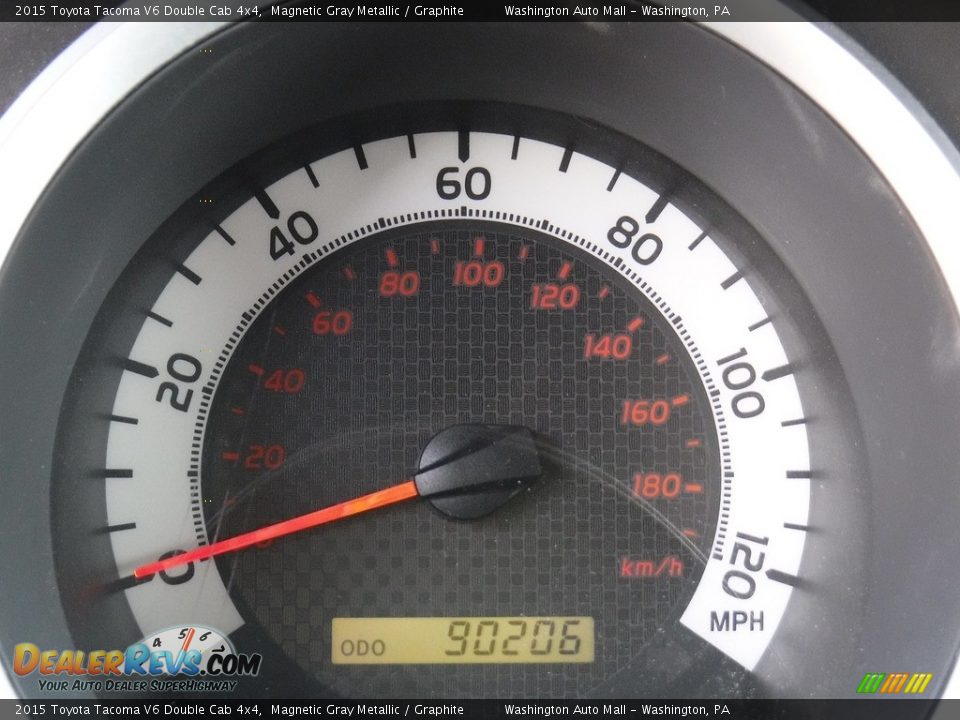 2015 Toyota Tacoma V6 Double Cab 4x4 Magnetic Gray Metallic / Graphite Photo #30