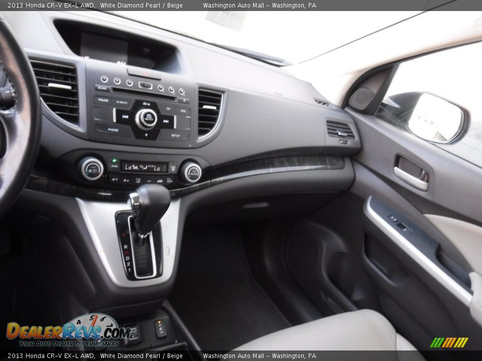 2013 Honda CR-V EX-L AWD White Diamond Pearl / Beige Photo #3