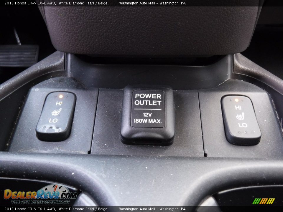2013 Honda CR-V EX-L AWD White Diamond Pearl / Beige Photo #4