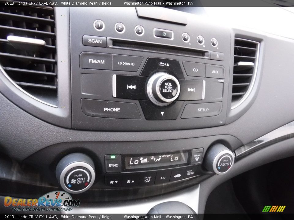 2013 Honda CR-V EX-L AWD White Diamond Pearl / Beige Photo #5