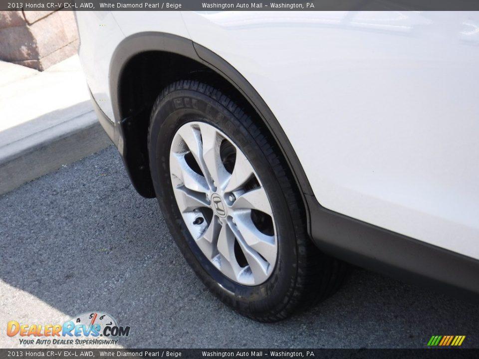 2013 Honda CR-V EX-L AWD White Diamond Pearl / Beige Photo #9