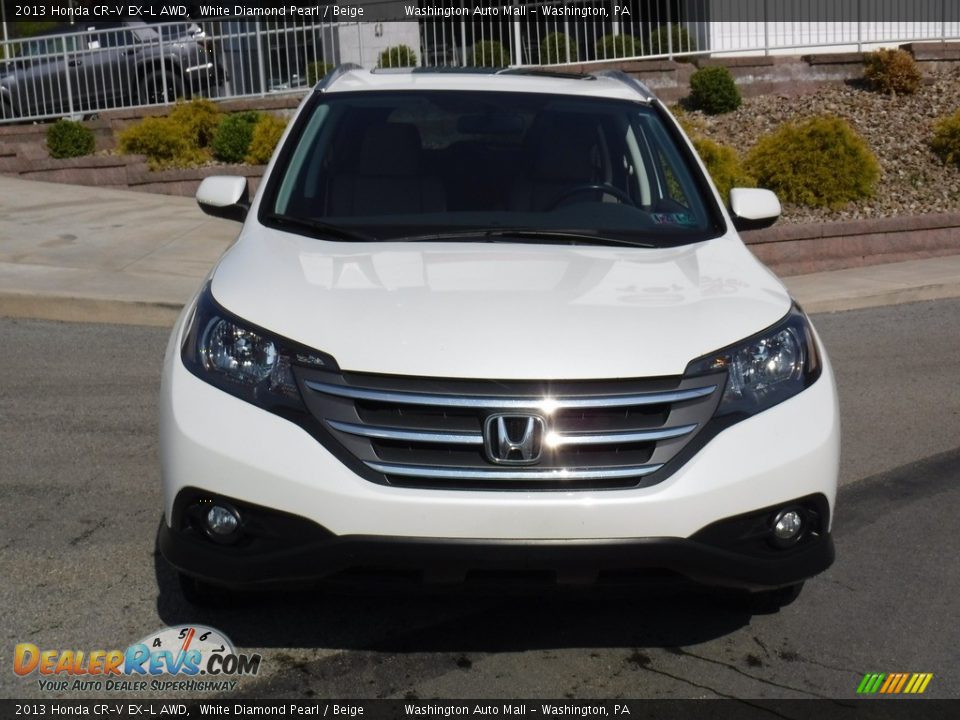 2013 Honda CR-V EX-L AWD White Diamond Pearl / Beige Photo #11