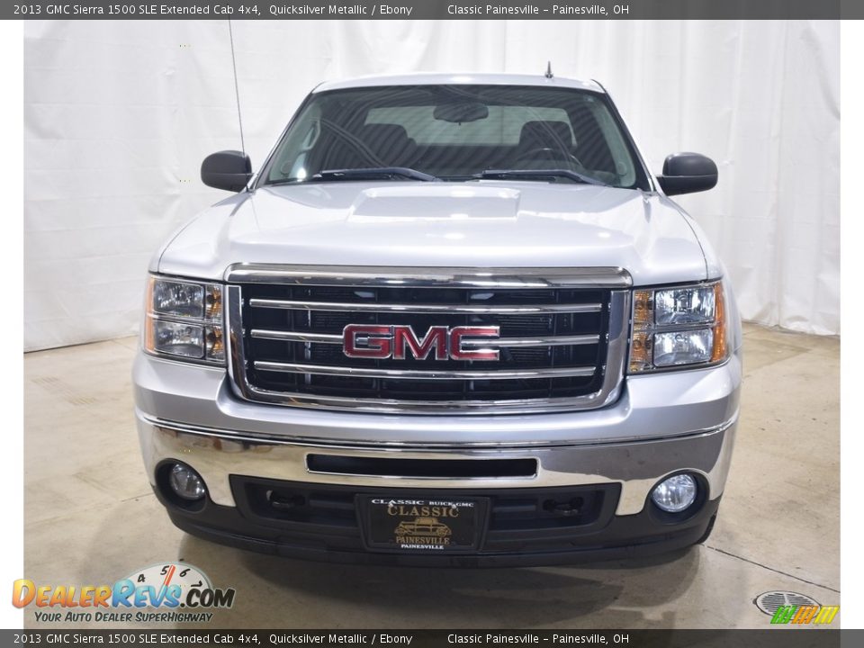 2013 GMC Sierra 1500 SLE Extended Cab 4x4 Quicksilver Metallic / Ebony Photo #4