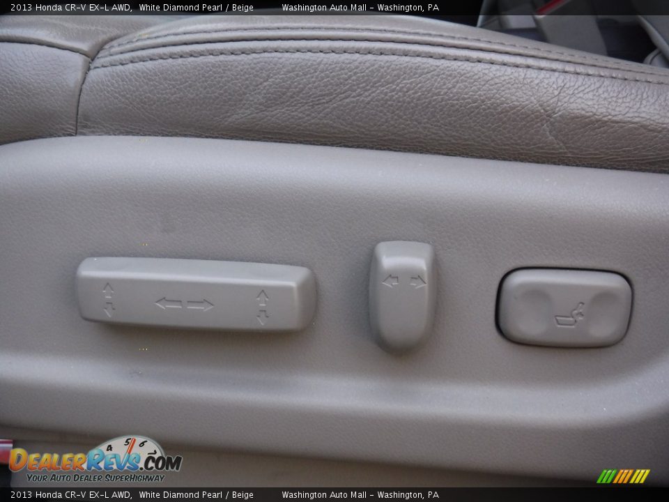 2013 Honda CR-V EX-L AWD White Diamond Pearl / Beige Photo #22