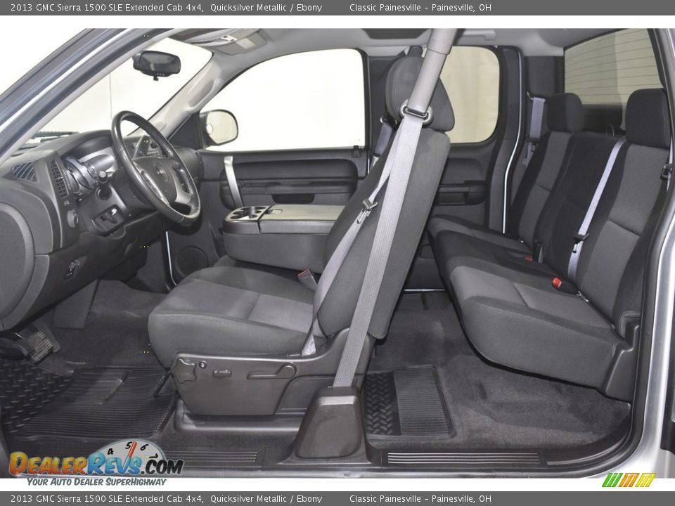 Ebony Interior - 2013 GMC Sierra 1500 SLE Extended Cab 4x4 Photo #6