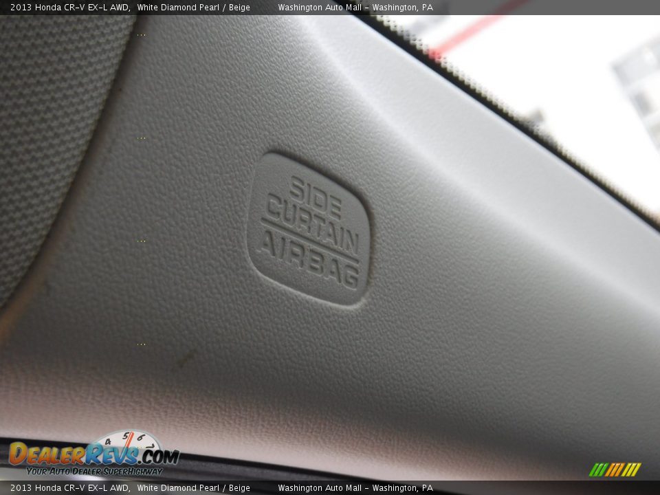 2013 Honda CR-V EX-L AWD White Diamond Pearl / Beige Photo #24