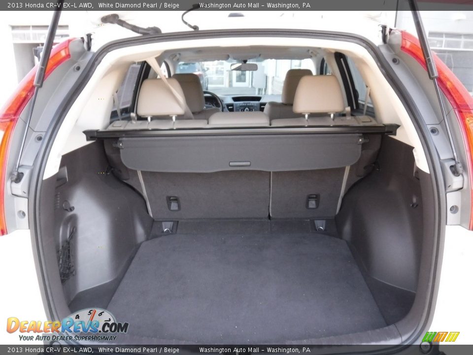 2013 Honda CR-V EX-L AWD White Diamond Pearl / Beige Photo #26