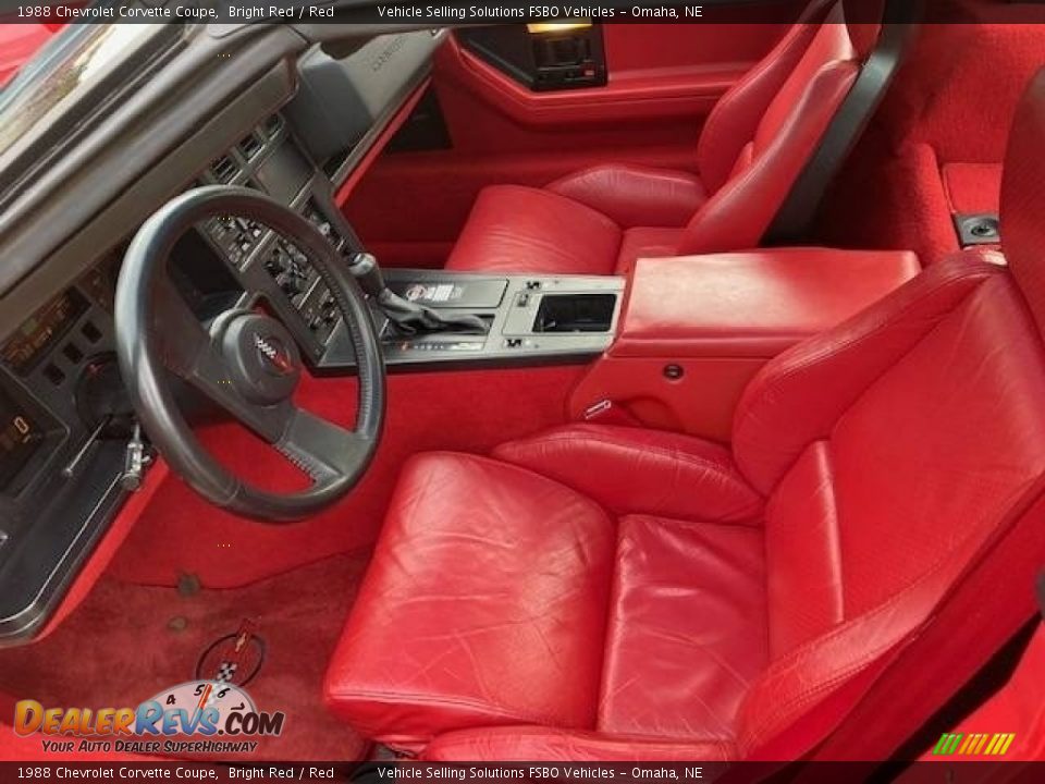 1988 Chevrolet Corvette Coupe Bright Red / Red Photo #4