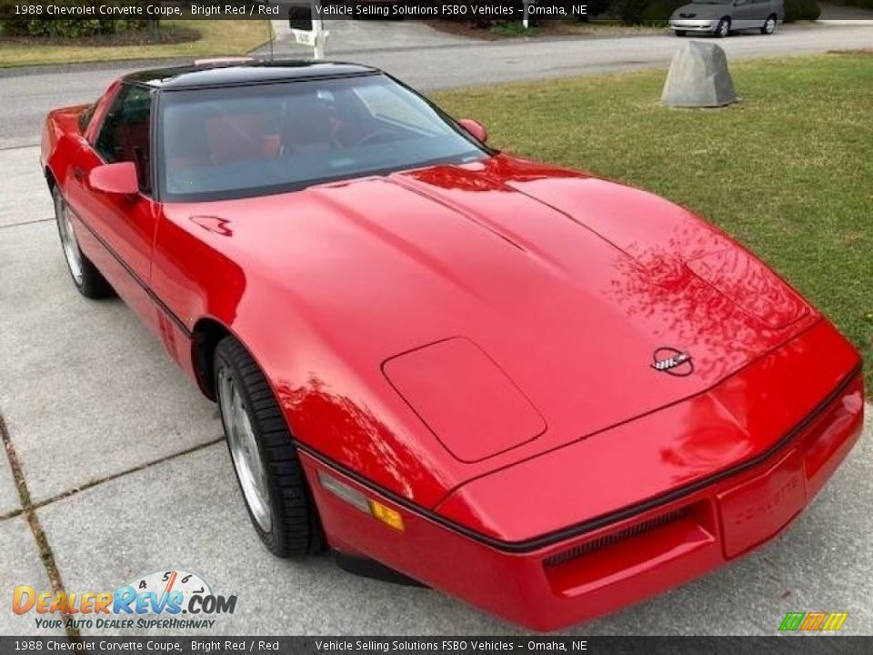 1988 Chevrolet Corvette Coupe Bright Red / Red Photo #6