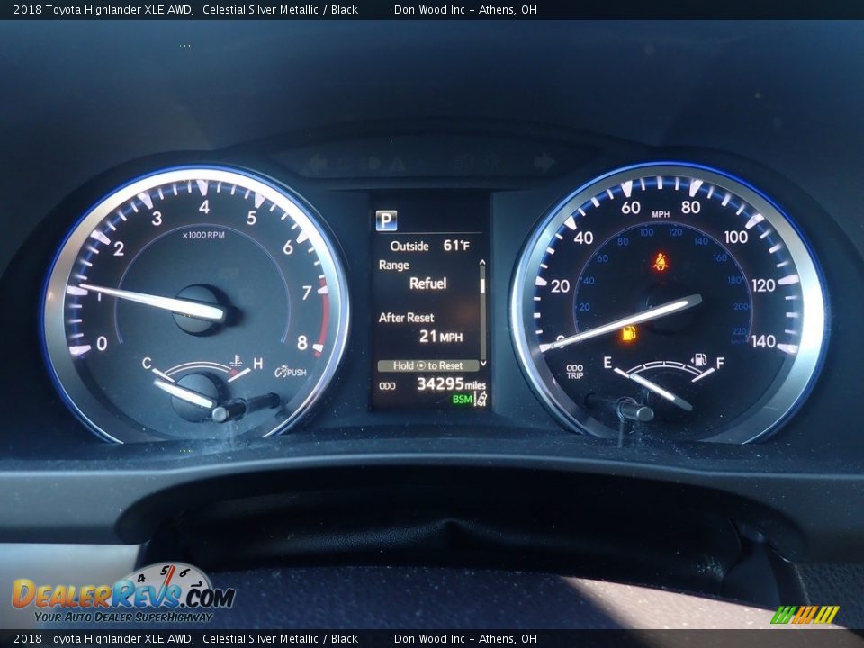 2018 Toyota Highlander XLE AWD Celestial Silver Metallic / Black Photo #32