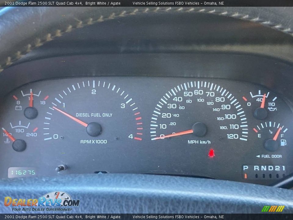 2001 Dodge Ram 2500 SLT Quad Cab 4x4 Gauges Photo #3