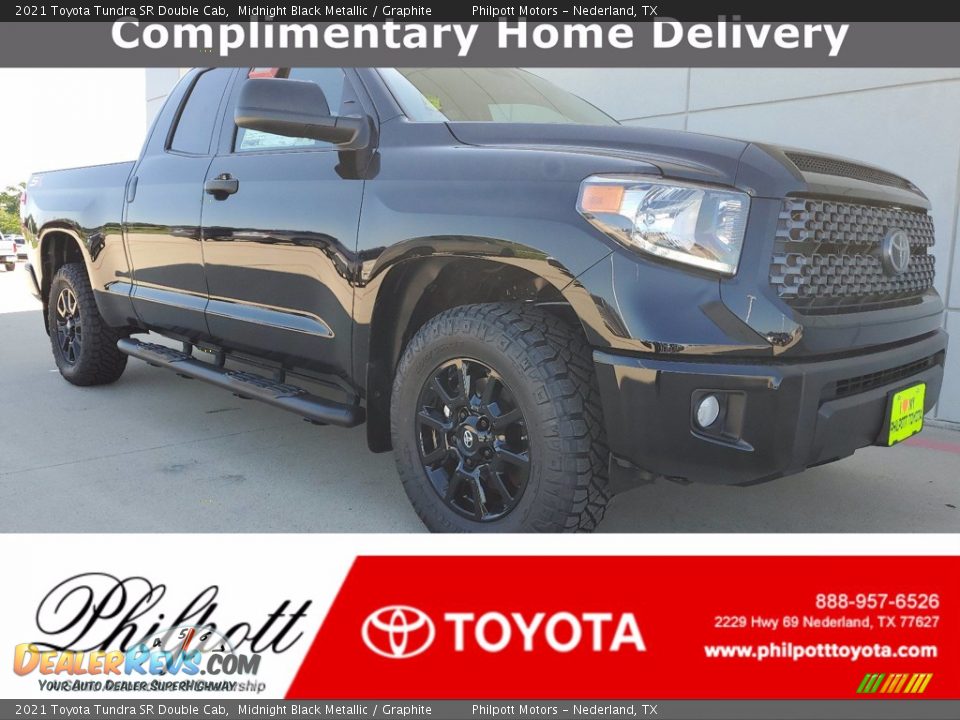 2021 Toyota Tundra SR Double Cab Midnight Black Metallic / Graphite Photo #1