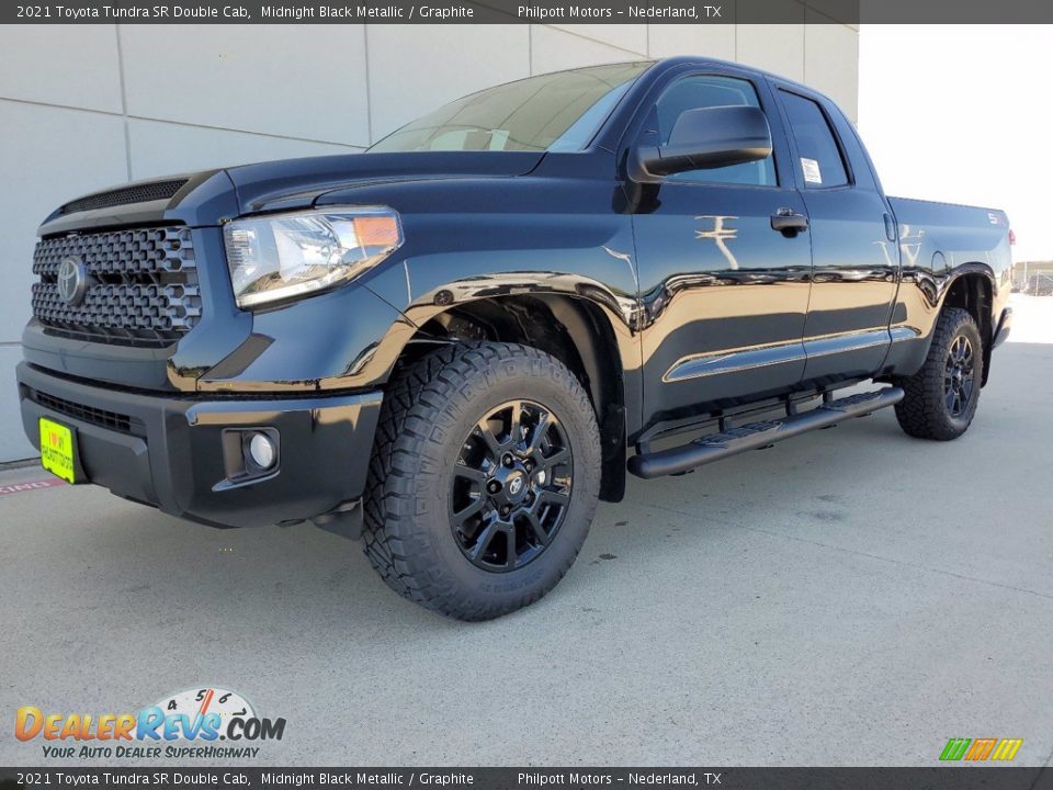 2021 Toyota Tundra SR Double Cab Midnight Black Metallic / Graphite Photo #2