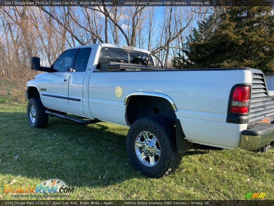 2001 Dodge Ram 2500 SLT Quad Cab 4x4 Bright White / Agate Photo #11