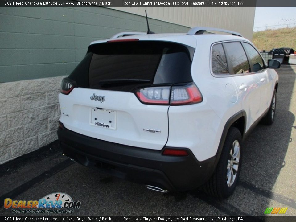 2021 Jeep Cherokee Latitude Lux 4x4 Bright White / Black Photo #3