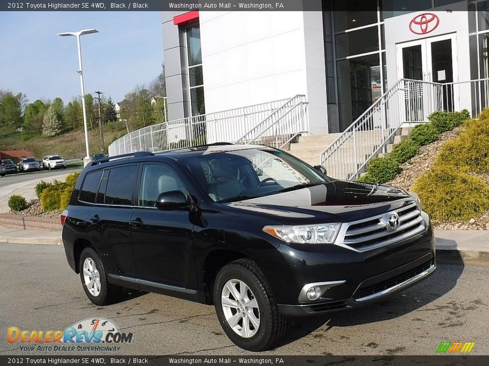 2012 Toyota Highlander SE 4WD Black / Black Photo #1