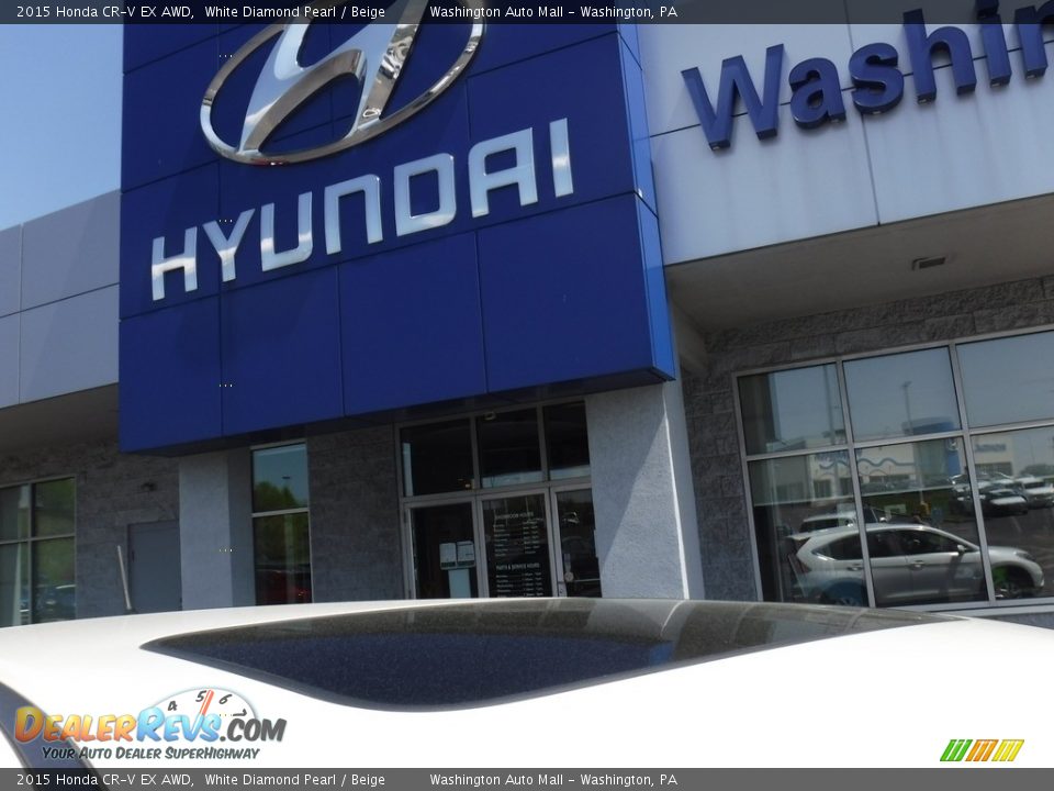 2015 Honda CR-V EX AWD White Diamond Pearl / Beige Photo #3