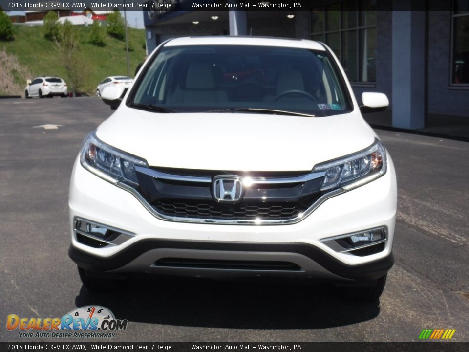 2015 Honda CR-V EX AWD White Diamond Pearl / Beige Photo #4