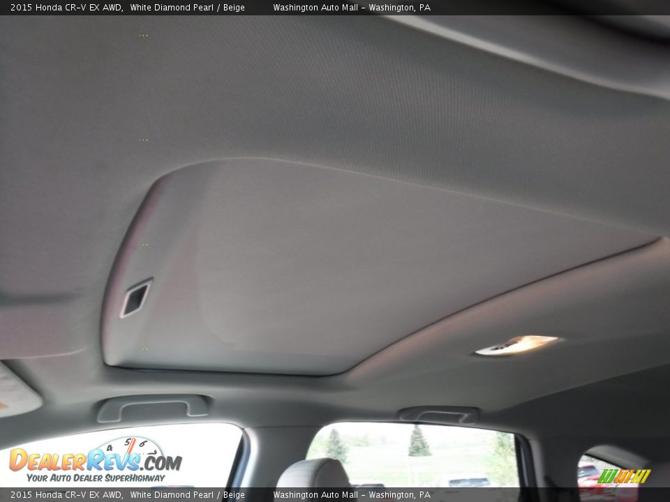 2015 Honda CR-V EX AWD White Diamond Pearl / Beige Photo #9