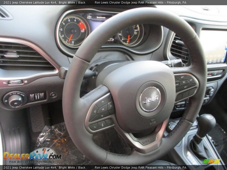 2021 Jeep Cherokee Latitude Lux 4x4 Bright White / Black Photo #13