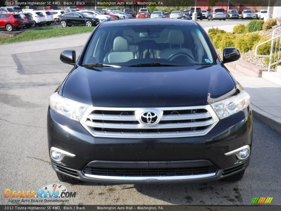 2012 Toyota Highlander SE 4WD Black / Black Photo #11