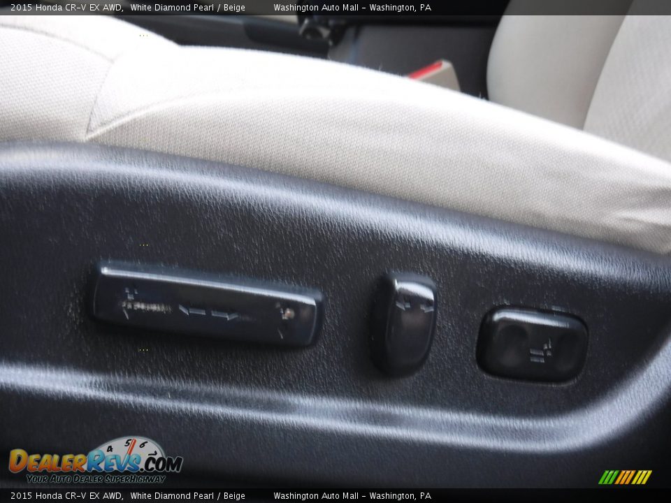 2015 Honda CR-V EX AWD White Diamond Pearl / Beige Photo #13